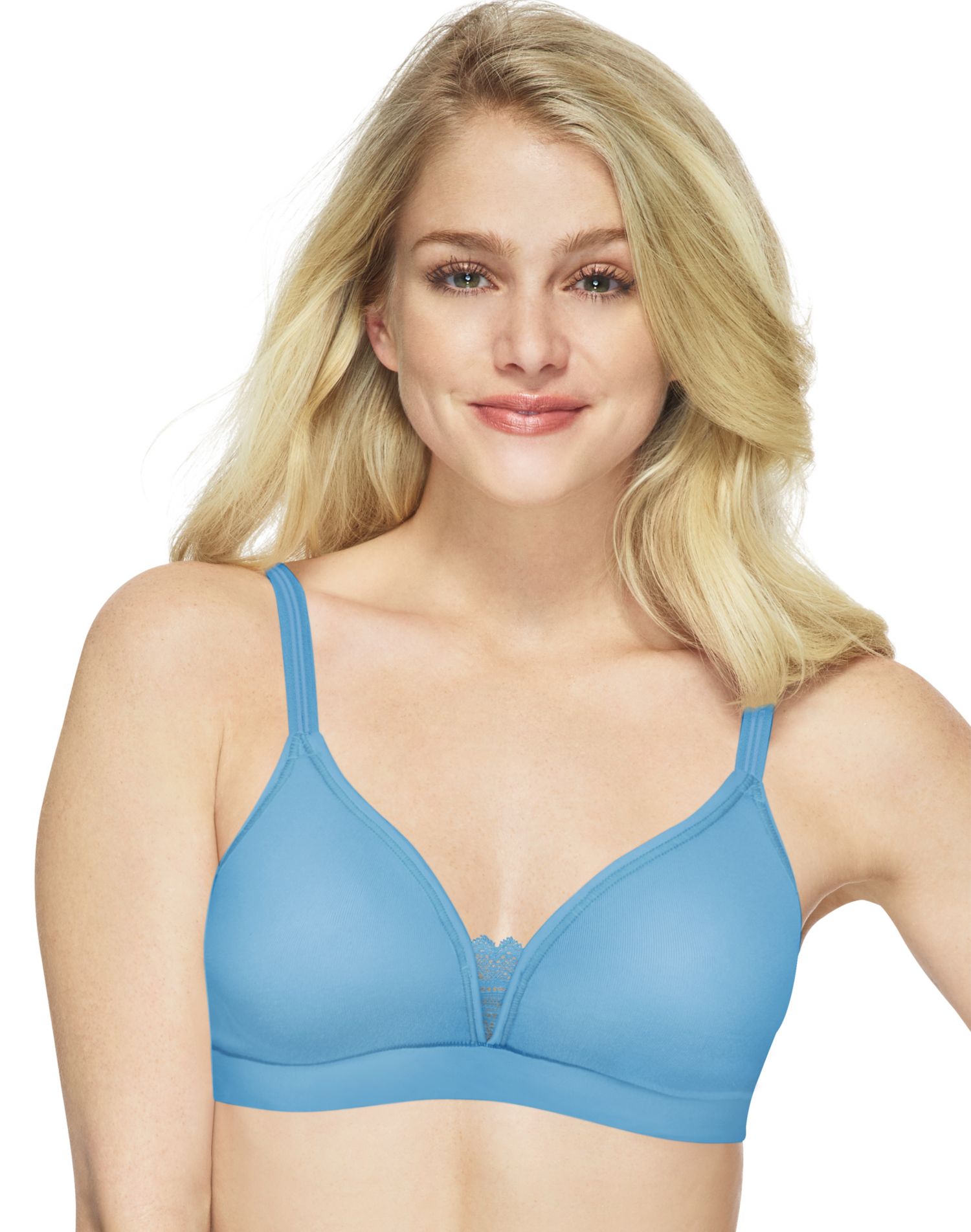 Hanes Womens Ultimate Ultra Light Smooth Tec Wirefree Bra, L